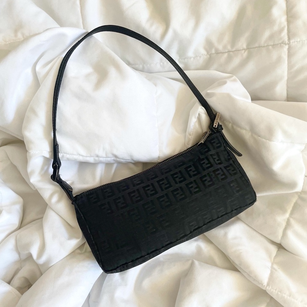SOLD Fendi Zucchino Black Mini Bag